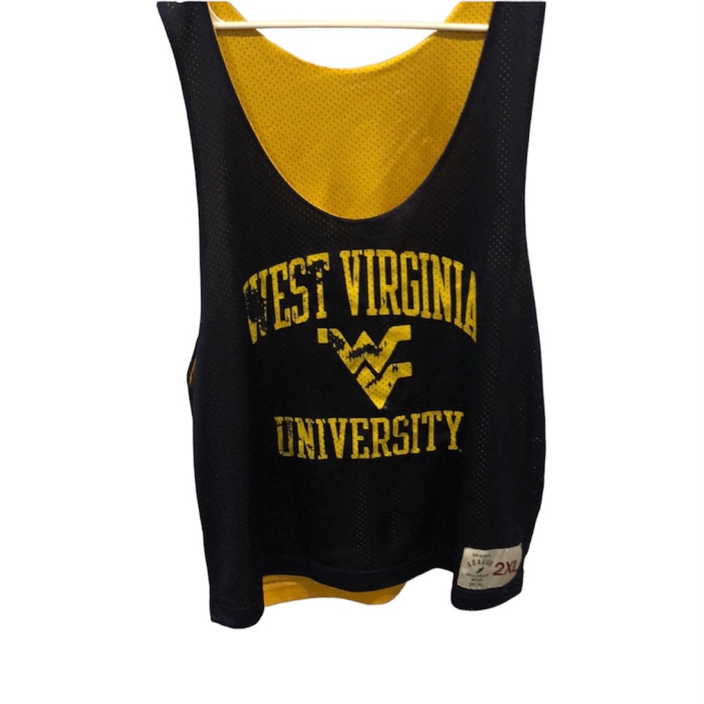 West Virginia University Tank womens 2XL navy and yellow
